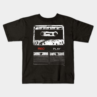 Retro cassette , REC PLAY keys. Kids T-Shirt